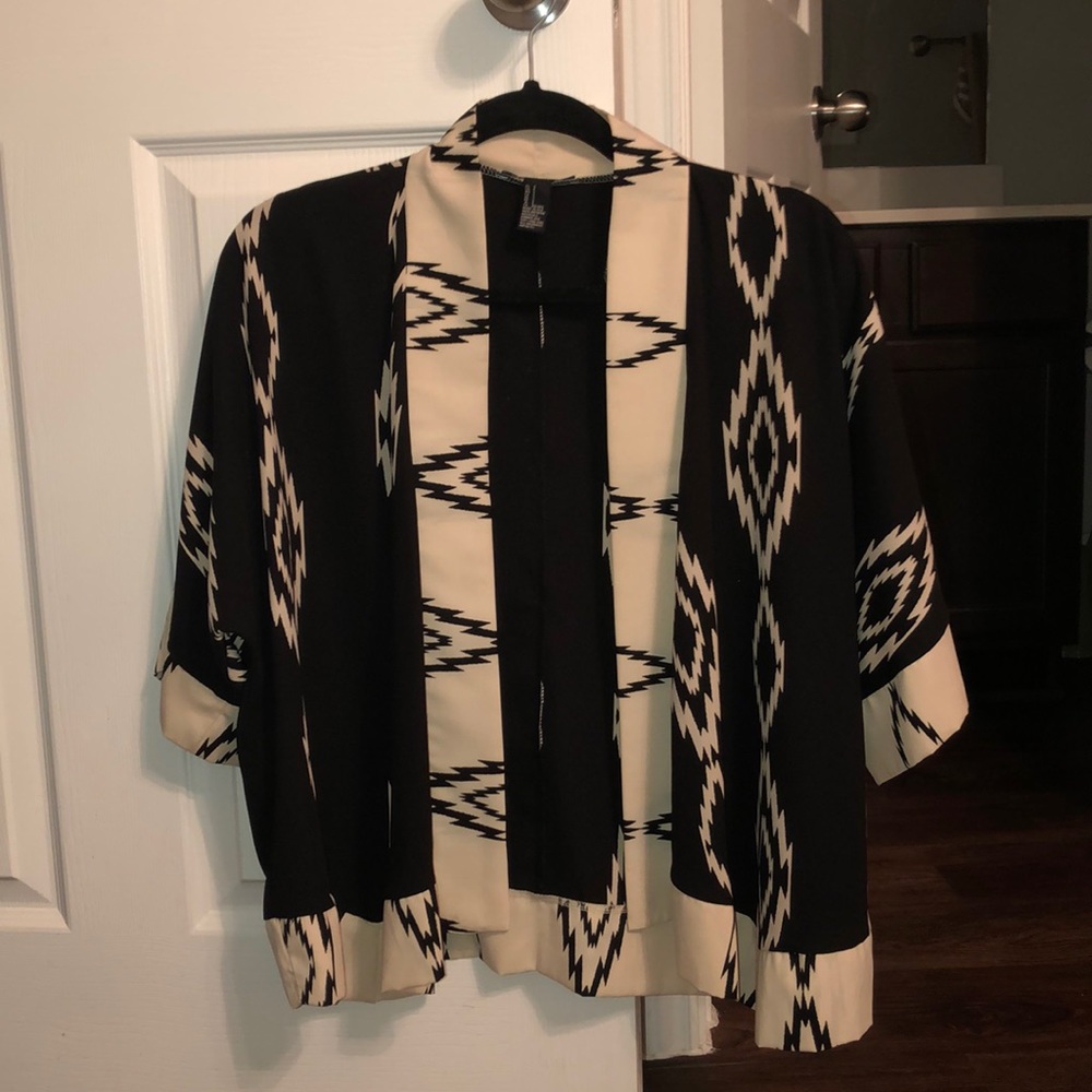 Black and Cream throw over.